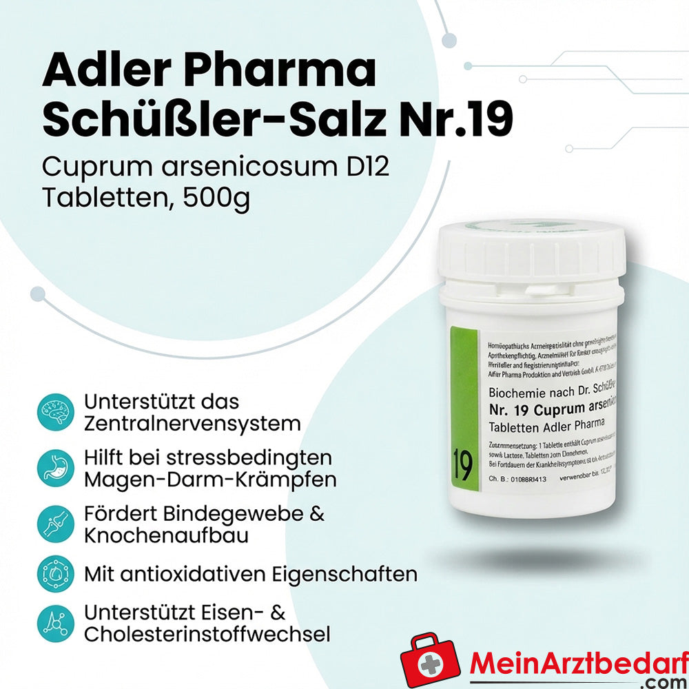 Adler Pharma Schuessler Zout nr. 19 D12 Tabletten 500 g