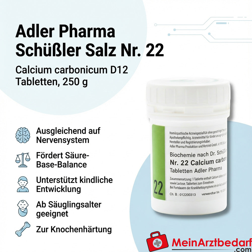 Adler Pharma Schuessler Zout Nr. 22 Calcium carbonicum D12 Tabletten 250 g