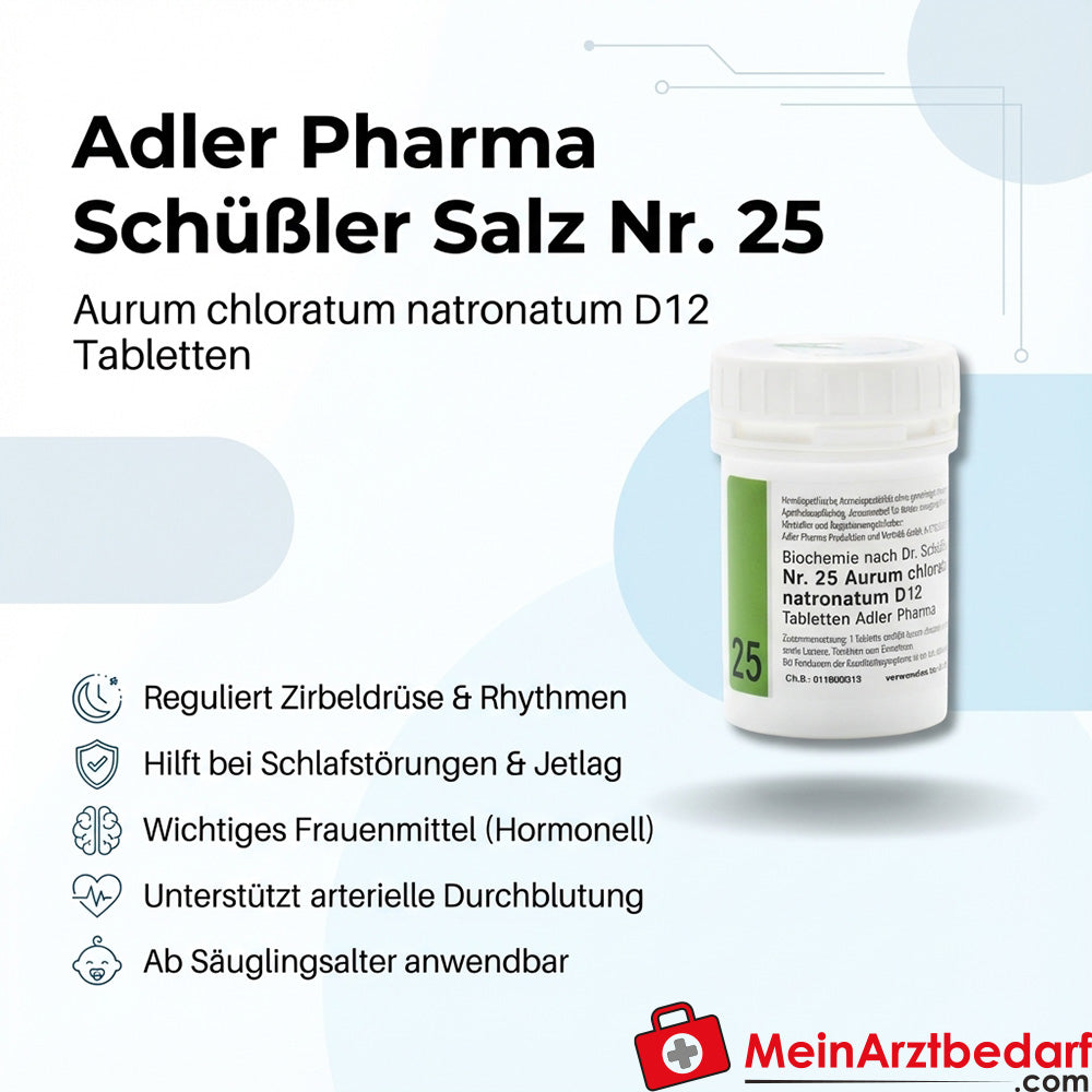 Adler Pharma Schüßler Salz Nr.25 Aurum chloratum natronatum D12 Tabletten 500 g