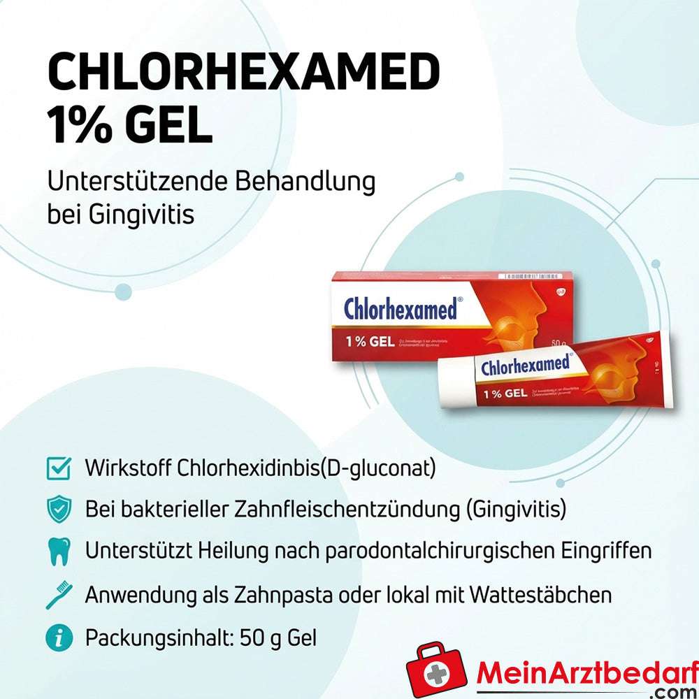 GSK-Gebro Chloorhexidine 1% Gel 50 g Chloorhexidine gel voor gingivitis