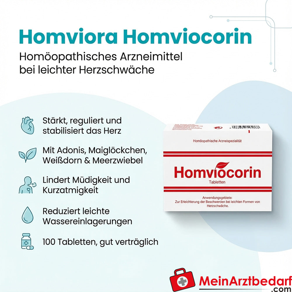 Homviora Homviocorin Compresse 100 pz. medicinale omeopatico per l'insufficienza cardiaca lieve