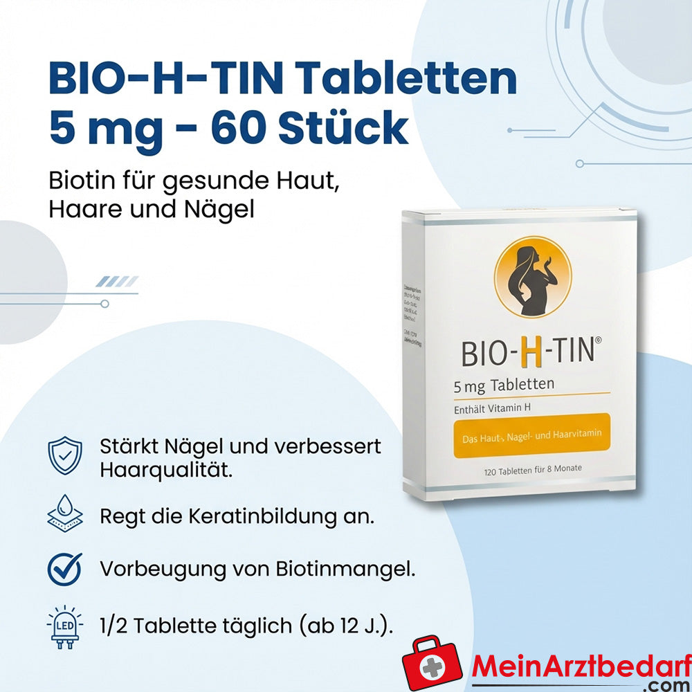 BIO-H-TIN Compresse 5 mg 60 Capsule Biotina per pelle capelli unghie