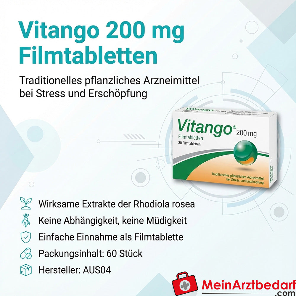Vitango 200 mg compresse rivestite con film 60 fitoterapia per lo stress e la stanchezza
