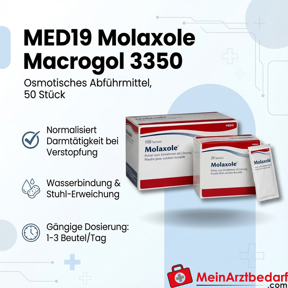 MED19 Molaxole Macrogol 3350 osmotisches Abführmittel 50 Beutel