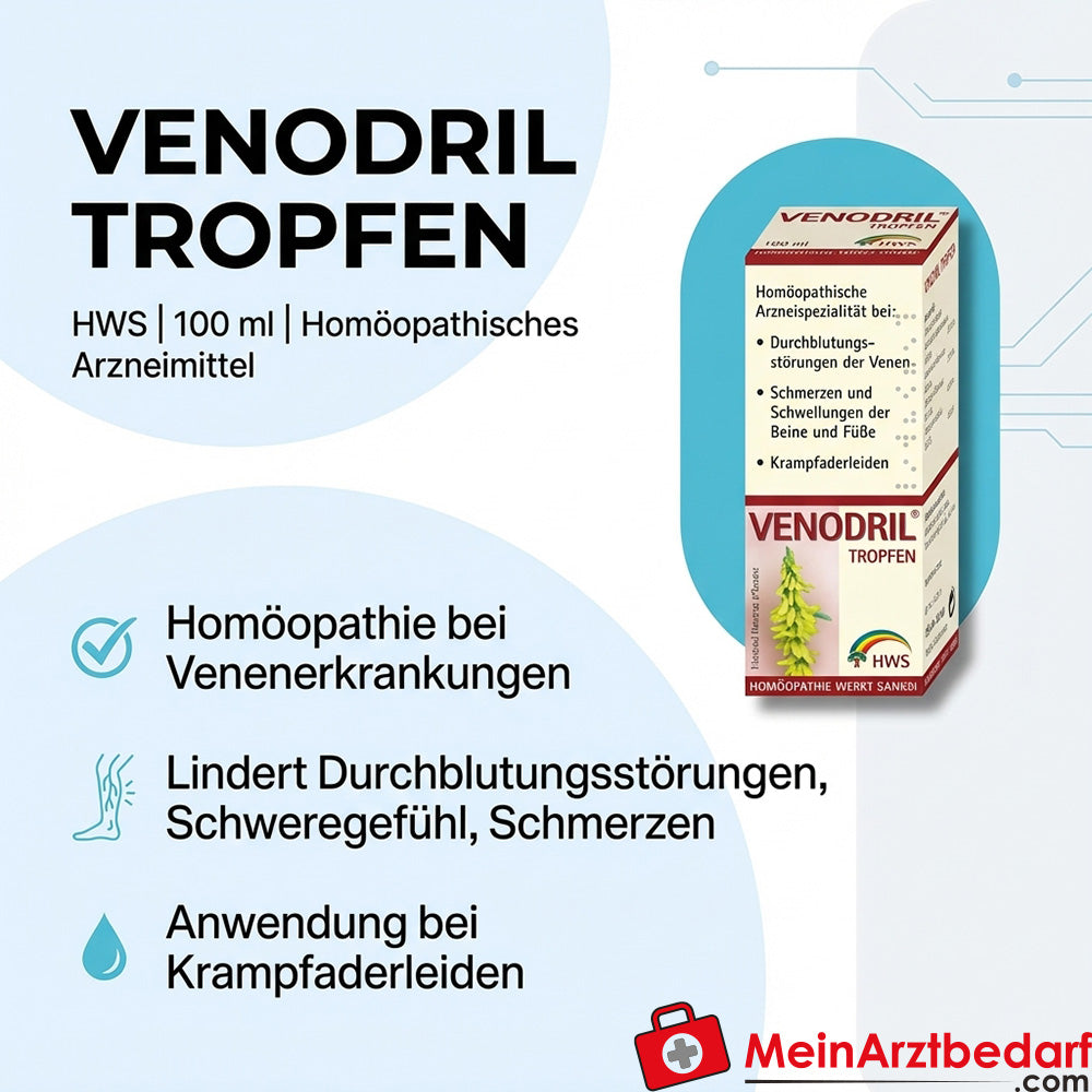 HWS Venodril gotas 100 ml - Homeopatía para trastornos venosos