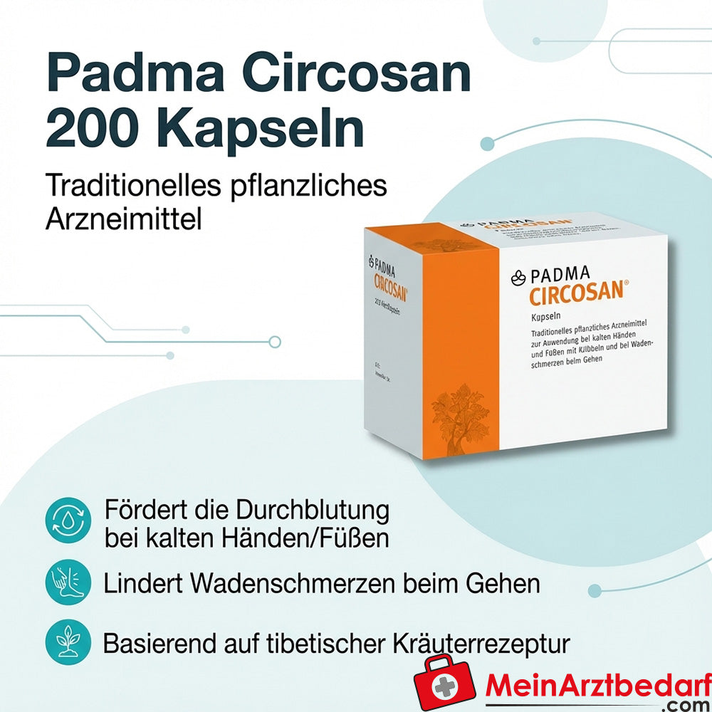 Padma Circosan 200 gélules stimulant la circulation sanguine herbes tibétaines