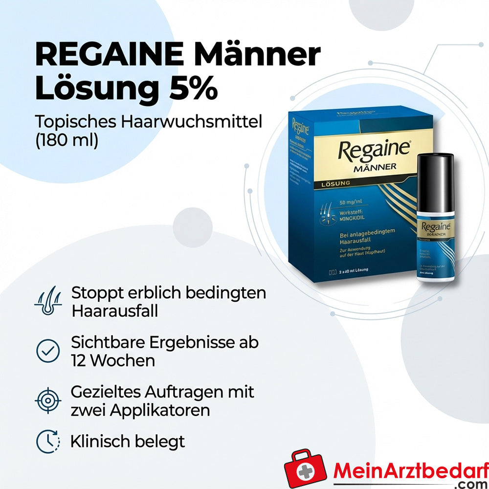 REGAINE Men's Solution 5% 180 ml Topico ristrutturante per capelli