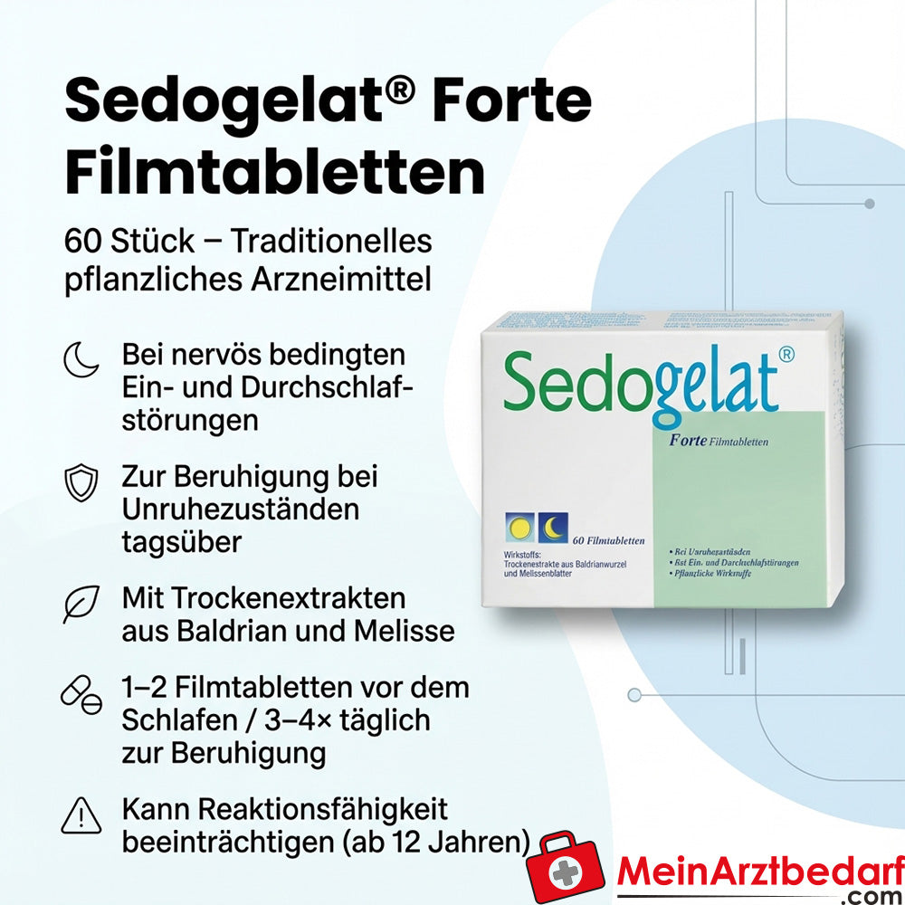 Kwizda-OTC SEDOGELAT Forte Filmtabletten 60 - Baldrian und Melisse