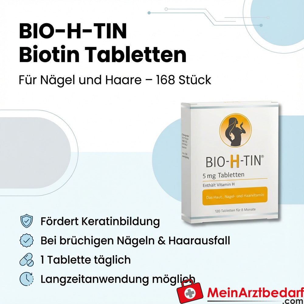 BIO-H-TIN Biotina Compresse 2,5 mg 168 pezzi per unghie e capelli