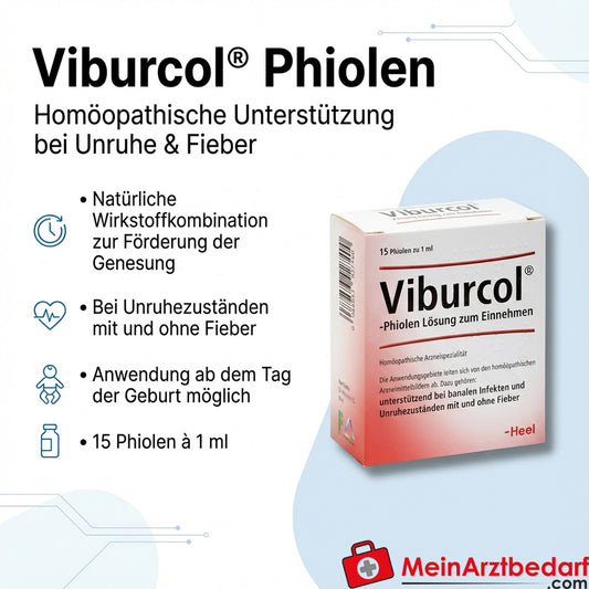 Viburcol flesjes 15 st. Homeopathie voor onrust en koorts, vanaf de geboorte