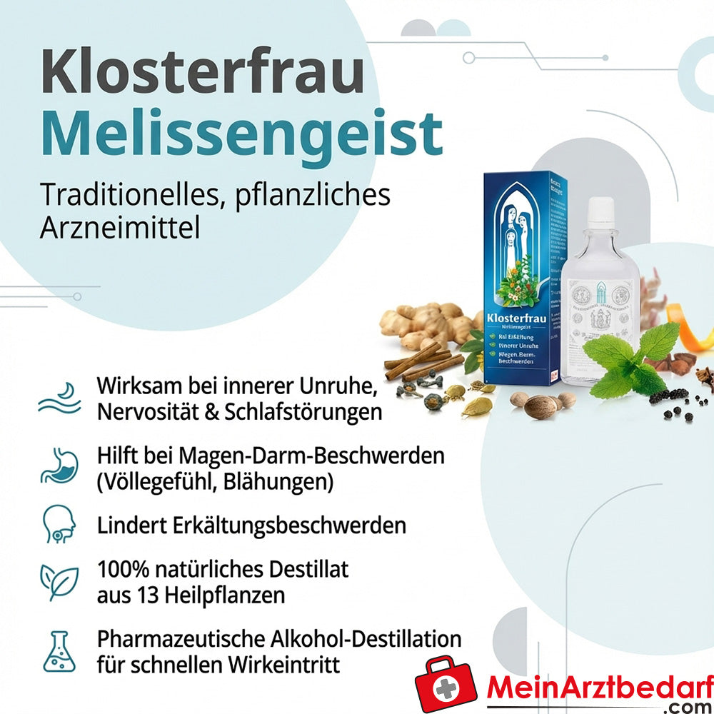 Klosterfrau Melissa Spirit 235 ml, tradycyjny środek na niepokój