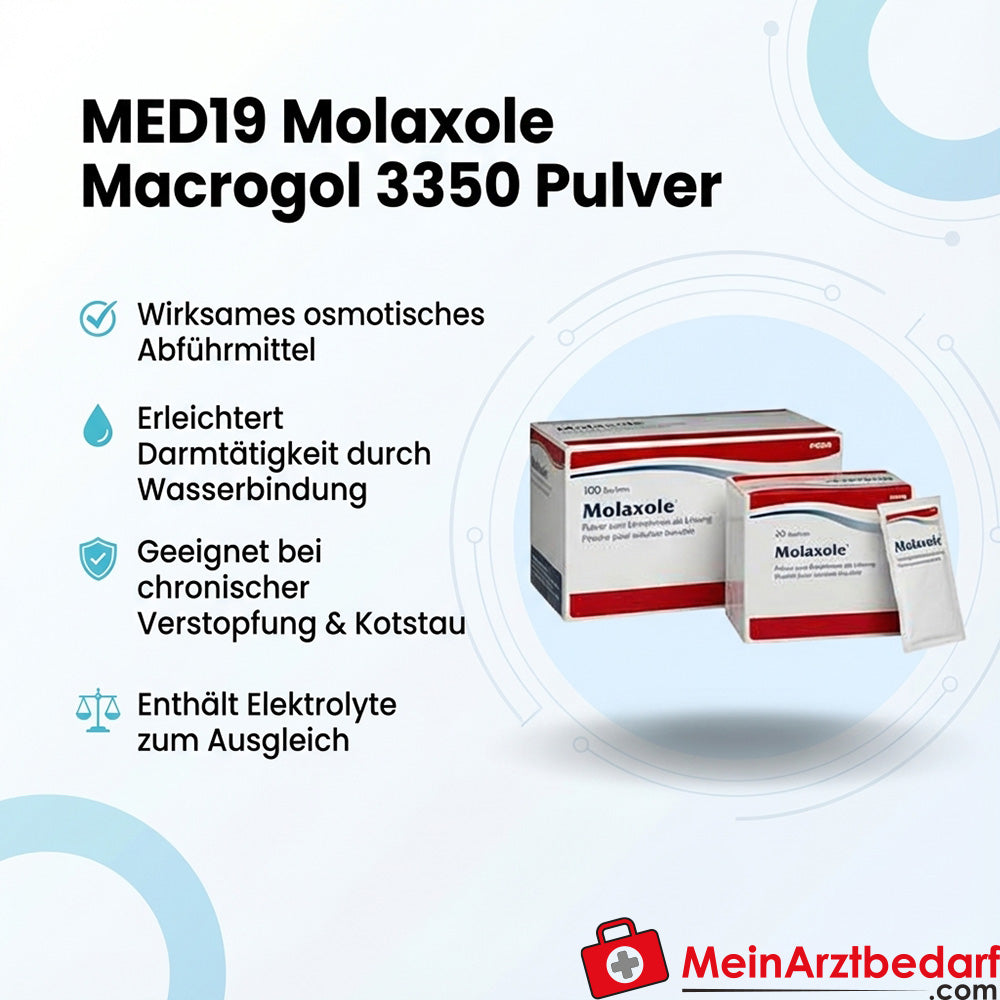 MED19 Molaxole Macrogol 3350 Polvo 100 sobres Laxante