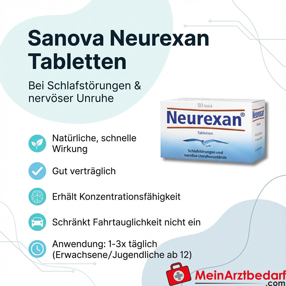 Sanova Neurexan comprimés 50 pces - Sédatif homéopathique pour l'agitation nerveuse