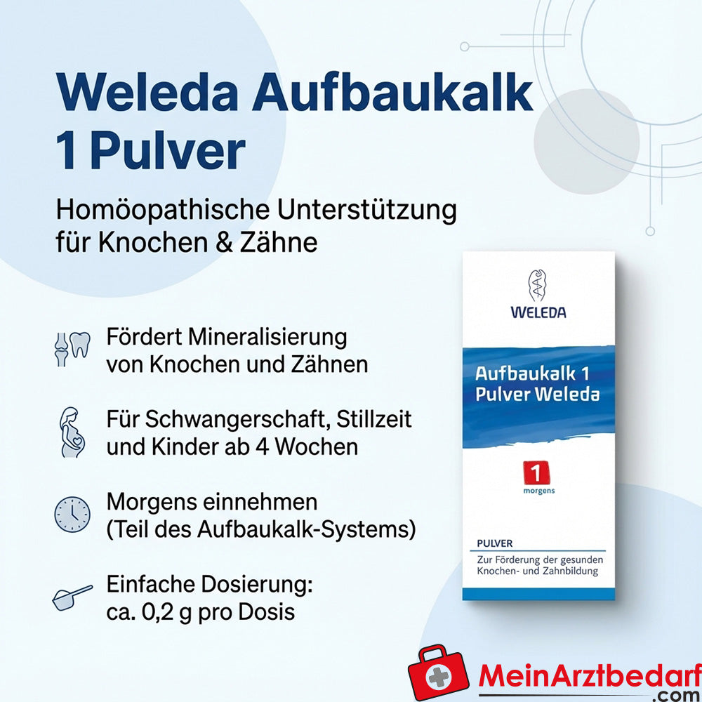 Weleda Aufbaukalk 1 Pulver 45 g – Homöopathie für Knochen & Zähne