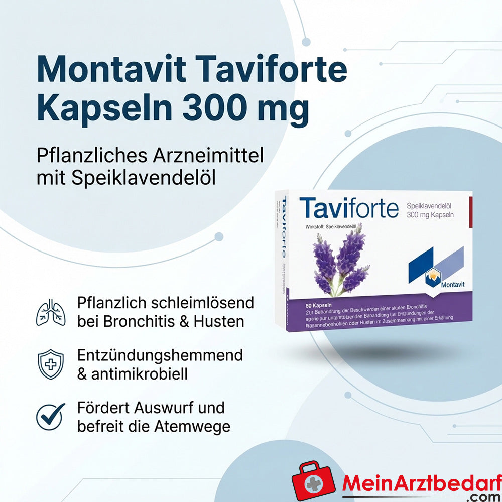 Montavit Taviforte Kapseln 300 mg Speiklavendelöl schleimlösend 20 St.