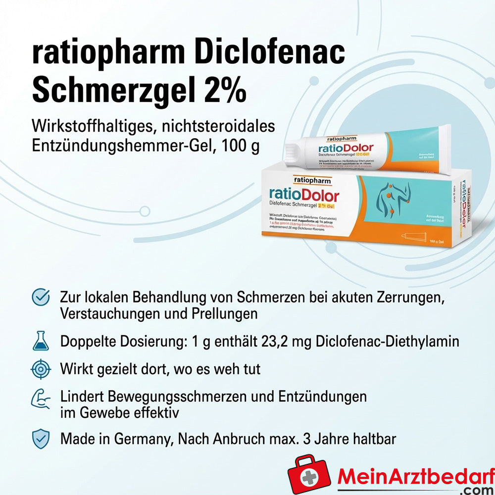 ratiopharm Diclofenac Schmerzgel 2% 100 g zum Auftragen