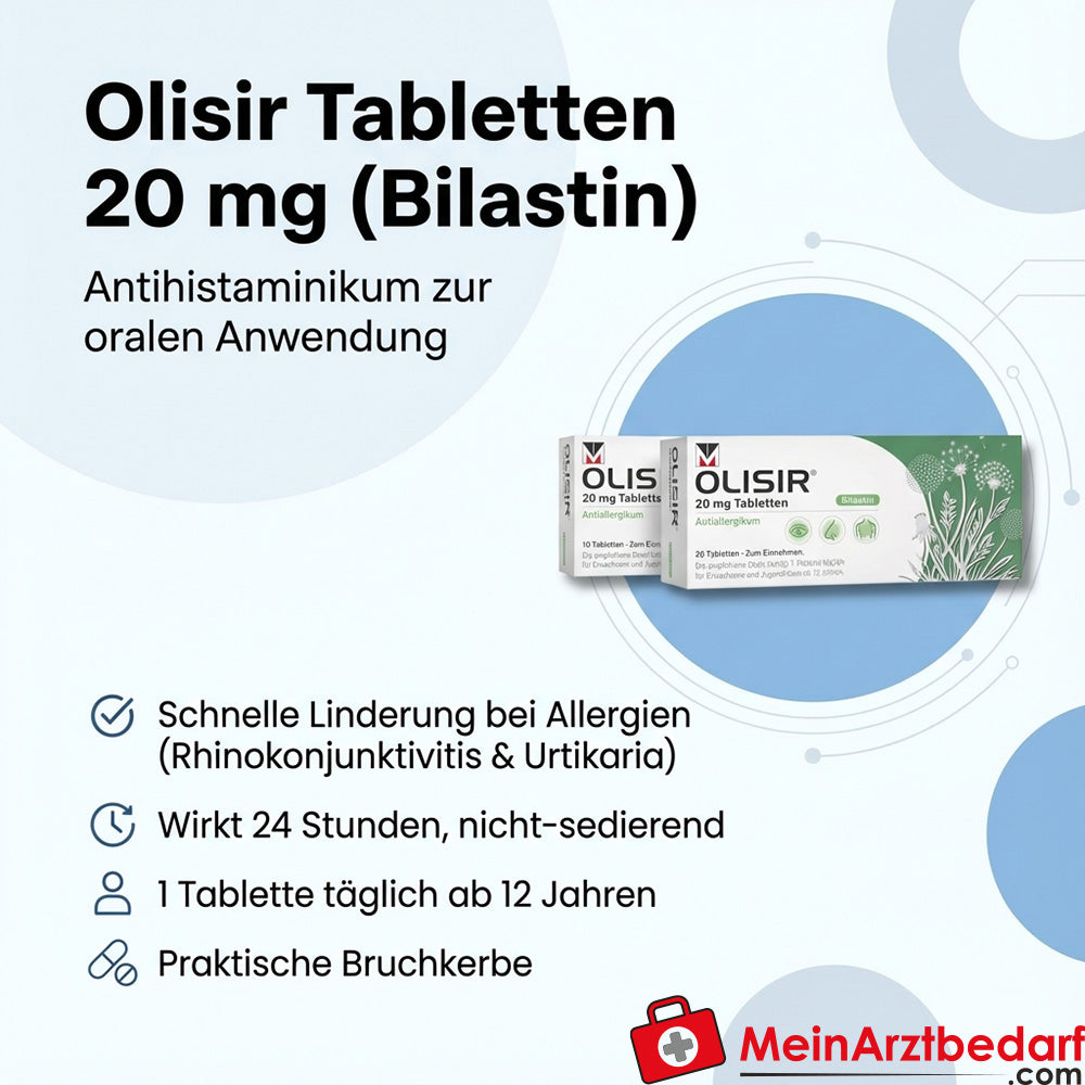 MEN04 Olisir comprimidos 20 mg (Bilastina) 30 uds. Antihistamínico 24h
