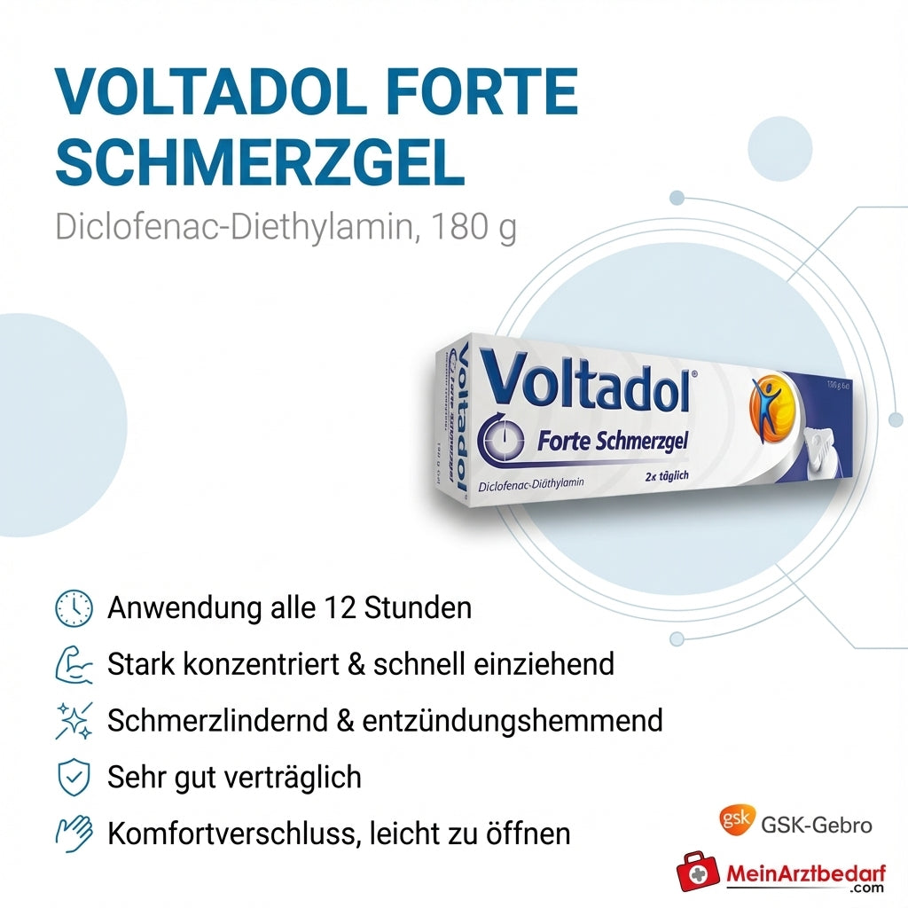 Voltadol Forte pijngel 180 g, diclofenac-diethylamine