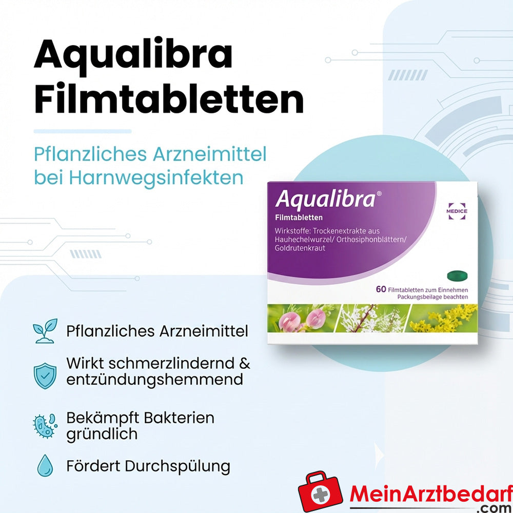 Aqualibra comprimés pelliculés 60 pces - médicament en cas d'infection des voies urinaires, dès 12 ans