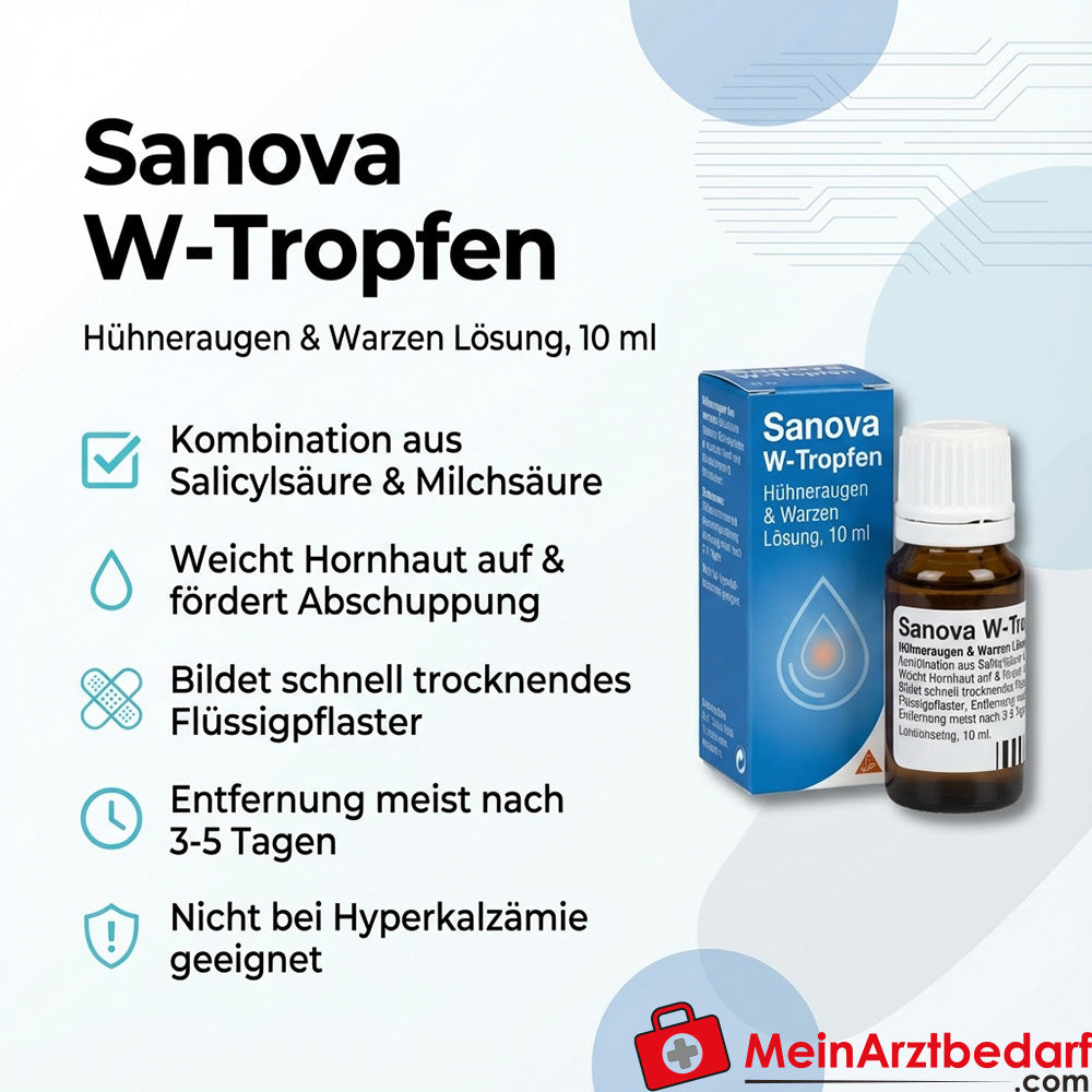 Sanova WDrops soluzione per calli e verruche 10 ml