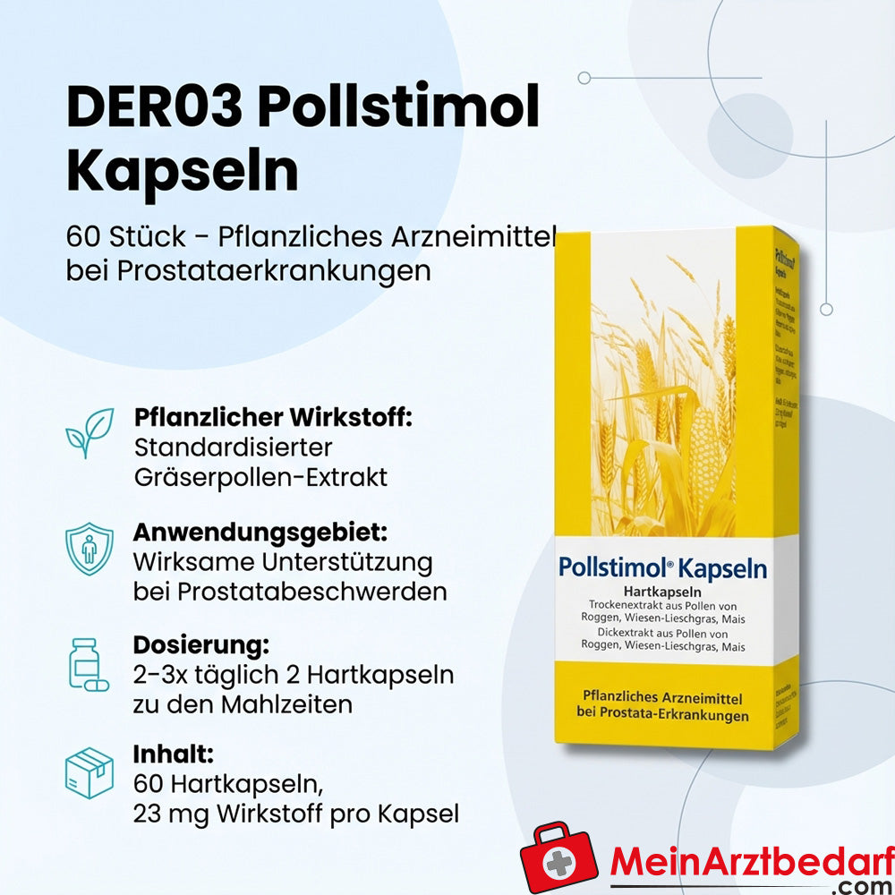 DER03 Pollstimol Kapseln 60 St. – Pflanzliches Arzneimittel bei Prostataerkrankungen