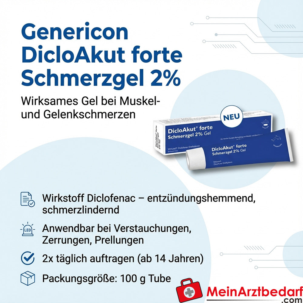 Genericon DicloAkut forte Schmerzgel 2% (Diclofenac) 100 g