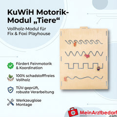 KuWiH Motorik-Modul Tiere für Fix & Foxi Playhouse Vollholz TÜV-geprüft.