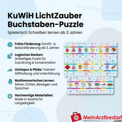 KuWiH LichtZauber Buchstaben-Puzzle Lernspielzeug ab 3 Jahren für Schreiben lernen mit Licht-Tablet.