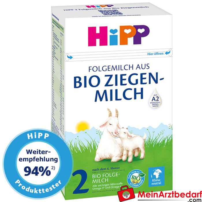 HiPP 2 后续奶由有机山羊奶制成