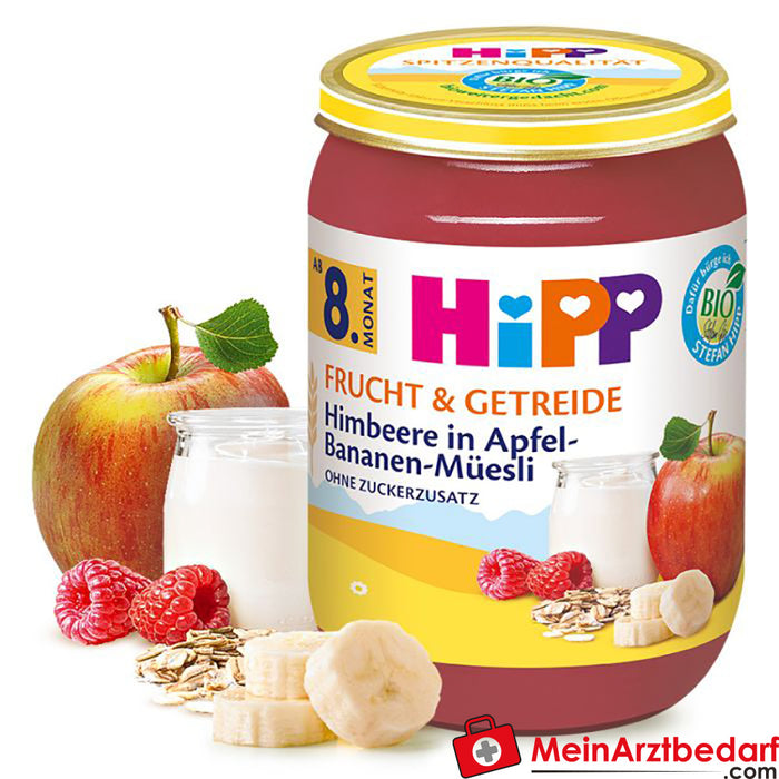 HiPP Frambuesa en muesli de manzana y plátano