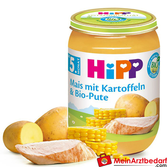 HiPP Maïs avec pommes de terre et dinde bio