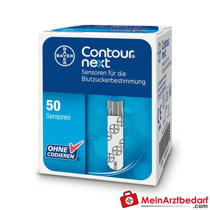 Sensores Bayer Contour Next para medidor de glucosa en sangre Contour XT, 50 pruebas (importación)