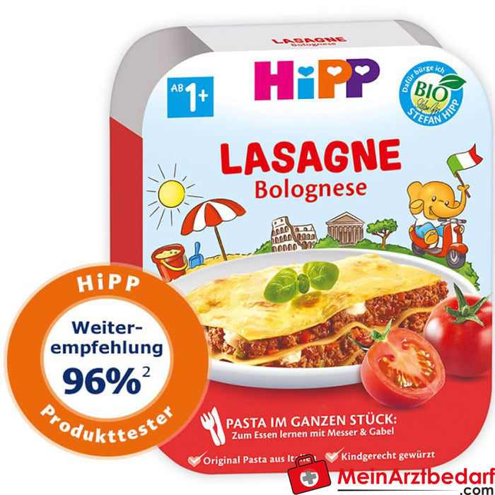 HiPP Pasta em pedaços inteiros - Lasanha à bolonhesa