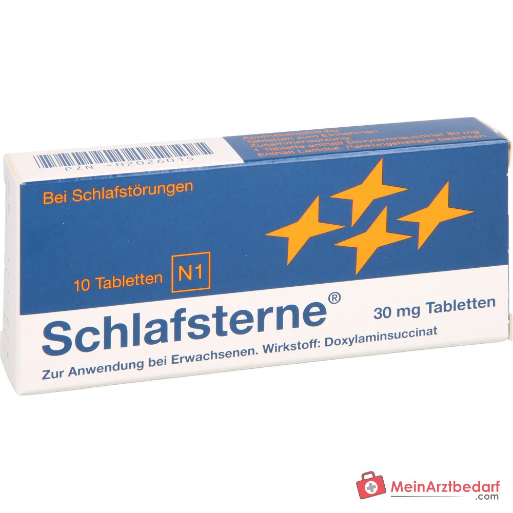 Schlafsterne 30 mg bursztynian doksylaminy tabletki 20 sztuk, 10 szt.