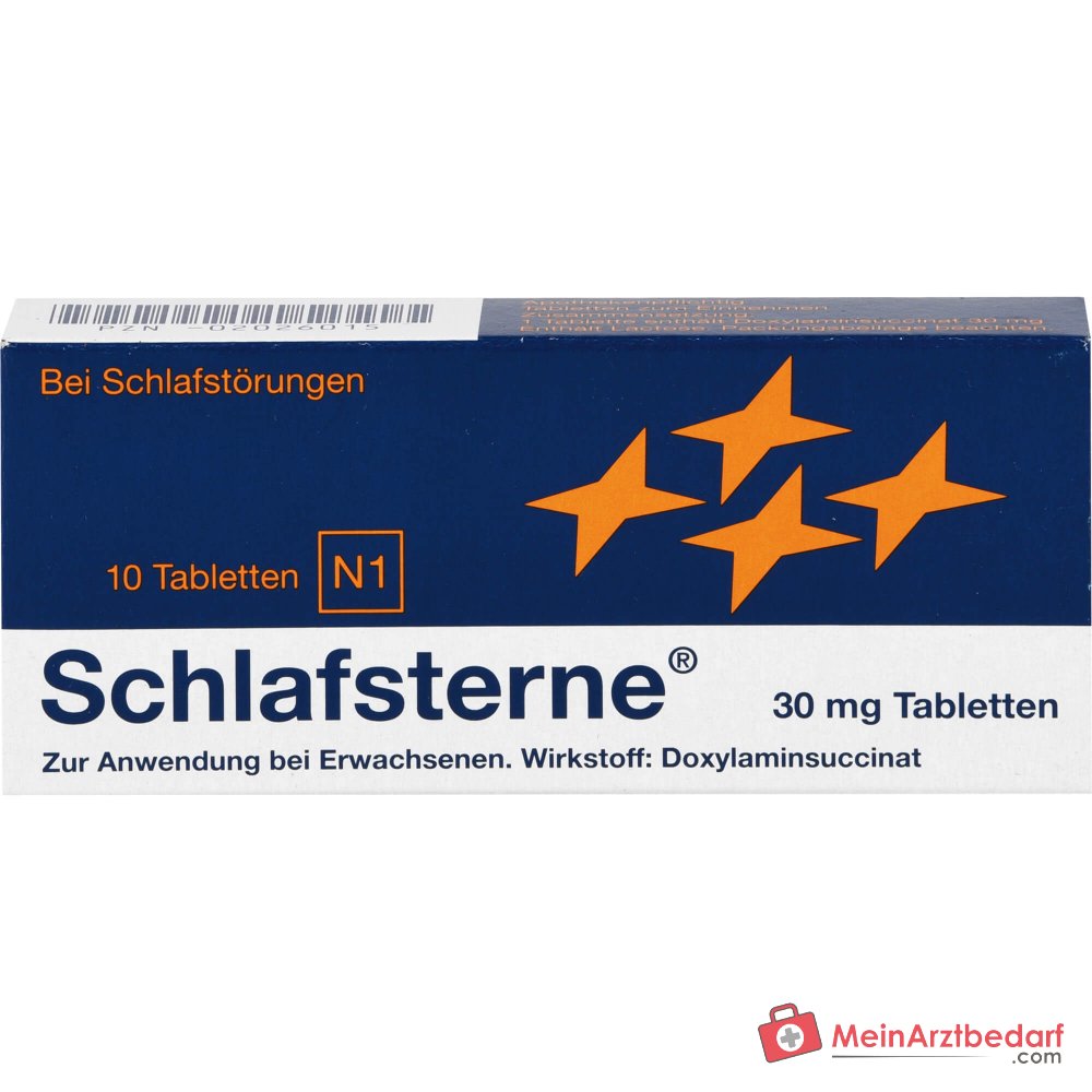 Schlafsterne 30 mg bursztynian doksylaminy tabletki 20 sztuk, 10 szt.