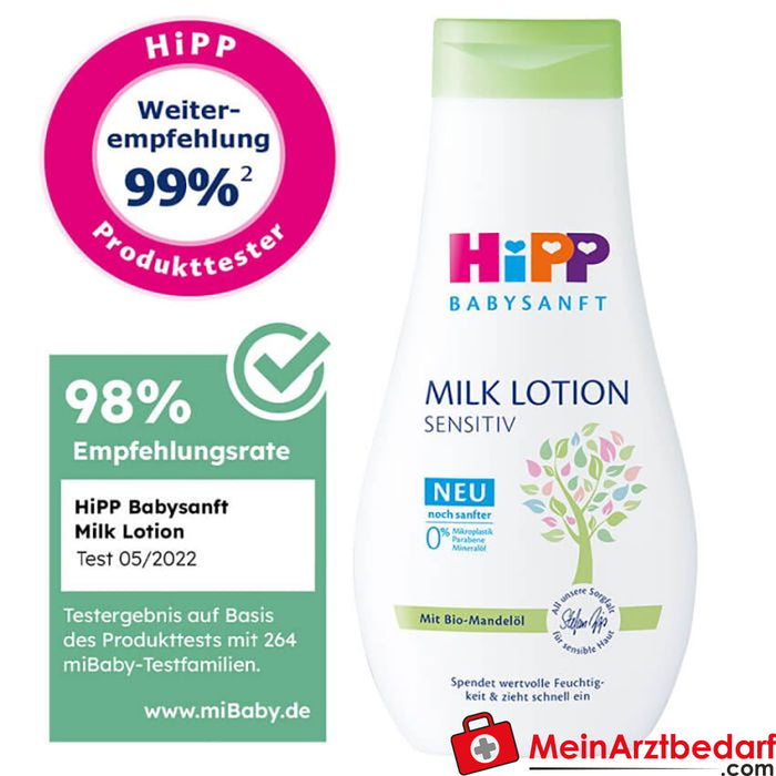 Loção de leite suave para bebés HiPP