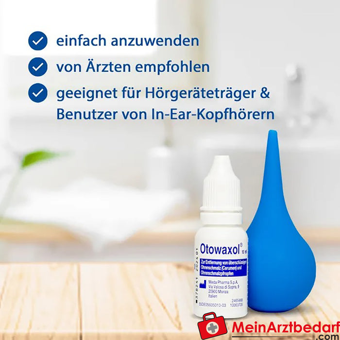 Otowaxol combinatieverpakking - oorsmeerverwijderaar voor zachte reiniging van het oor, incl. oorspuitje, 10ml