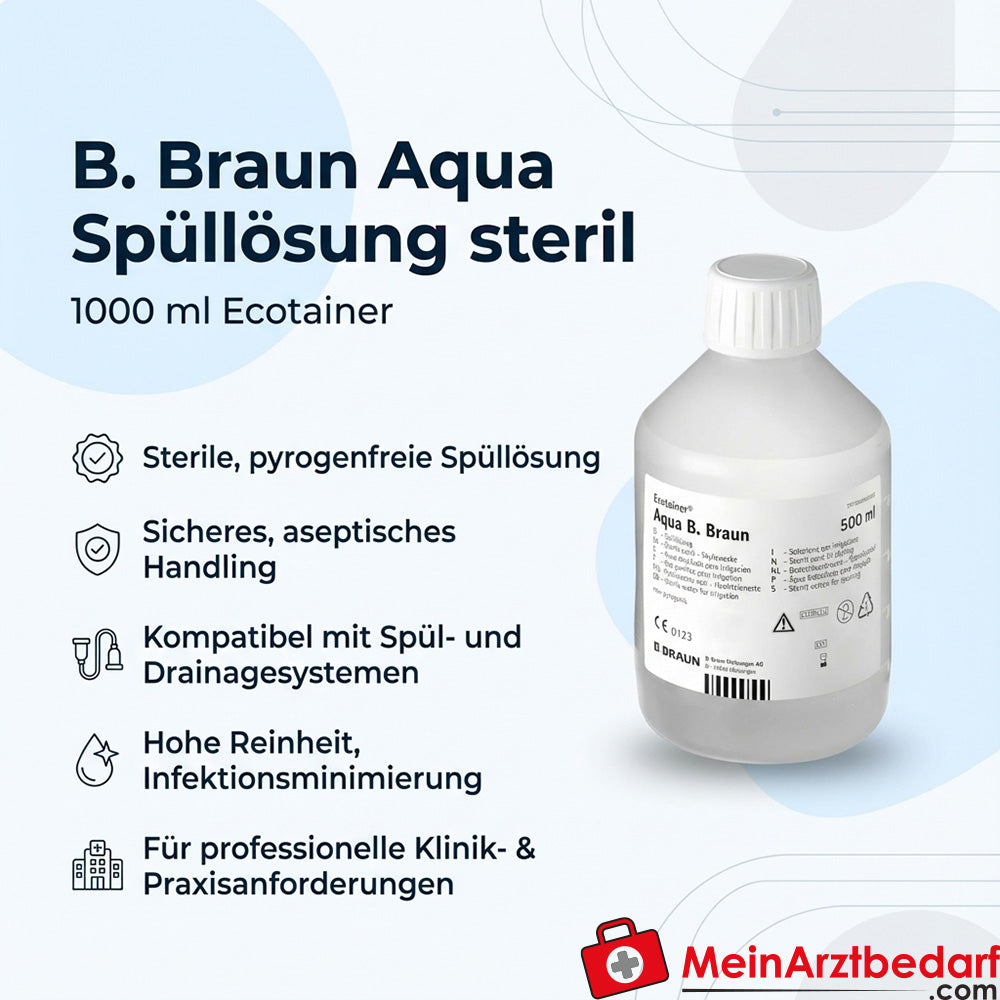 B. Braun Aqua rinsing solution sterile 1000 ml bottle 6 pieces