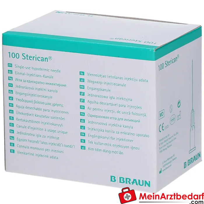 Sterican® 标准套管，尺寸 1 G20 x 1 1/2 英寸 0.90 x 40 毫米，黄色，100 件。