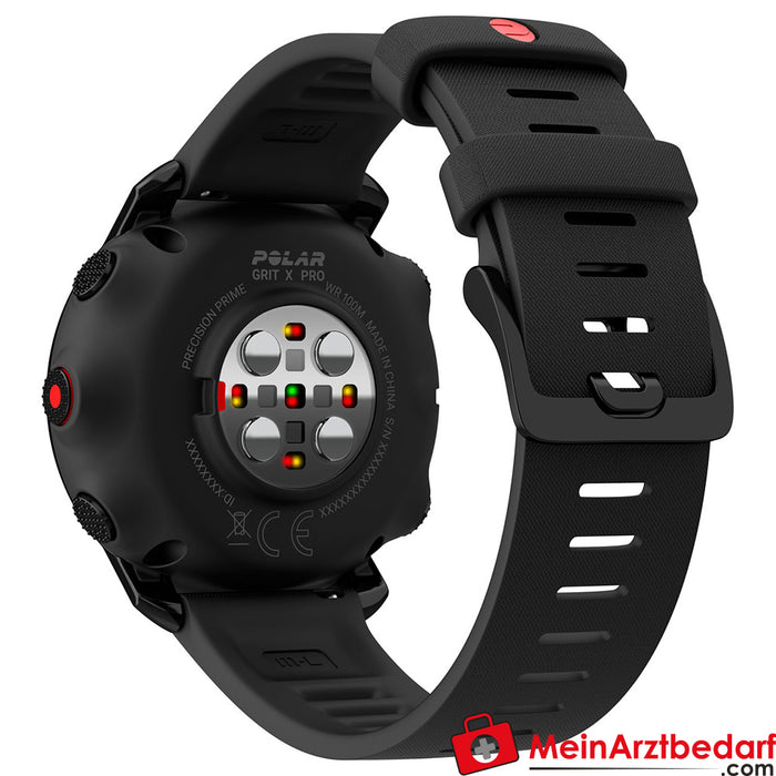 Polar Grit X Pro 多功能运动手表，中码/大码，黑色