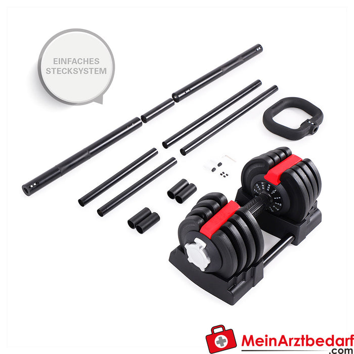 Conjunto de halteres Sport-Tec 3 em 1 Multi Dumbbell 1-19 kg