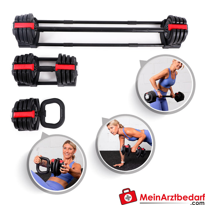 Sport-Tec 3-in-1 Multi Dumbbell Set 1-19 kg