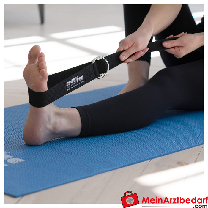 Cinghia da yoga Sport-Tec, 180x3,8 cm, nera