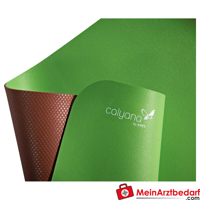 CALYANA Advanced, tapete de ioga, CxLxA 185x65x0,5 cm, verde lima/castanho escuro