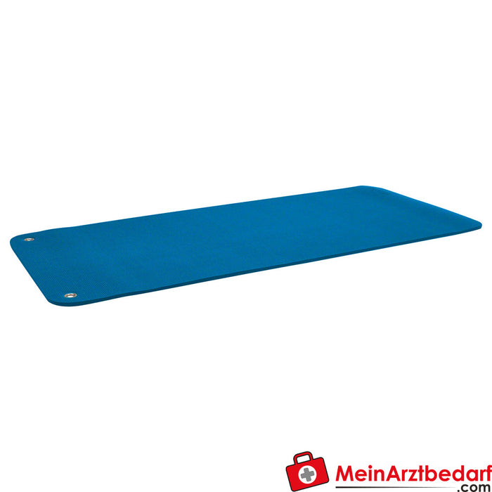 Tappetino per pilates e yoga con occhielli, LxLxH 140x60x0,6 cm, blu