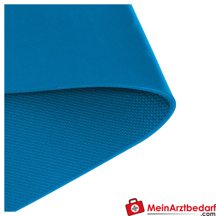 Tapis de Pilates et de yoga avec oeillets, LxlxH 140x60x0,6 cm, bleu