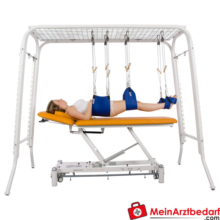 Tapete de pilates e ioga com ilhós, CxLxA 180x60x0,6 cm, azul