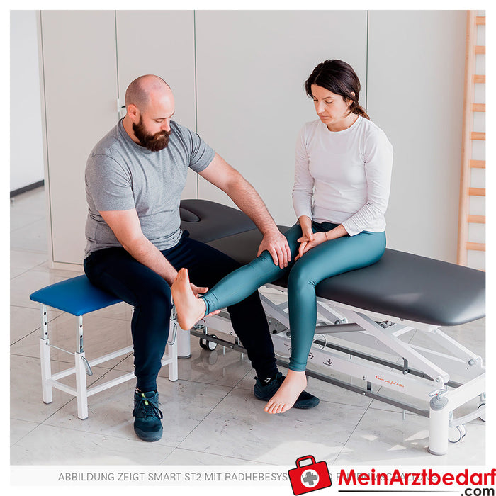 Smart ST2 therapy table with wheel lifting system