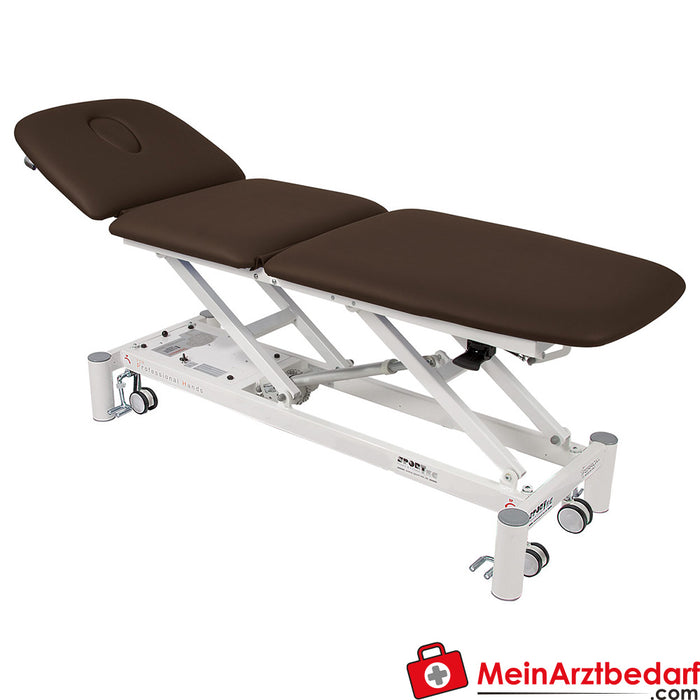 Tekerlek kaldırma sistemli Smart ST3 terapi masası, kahverengi
