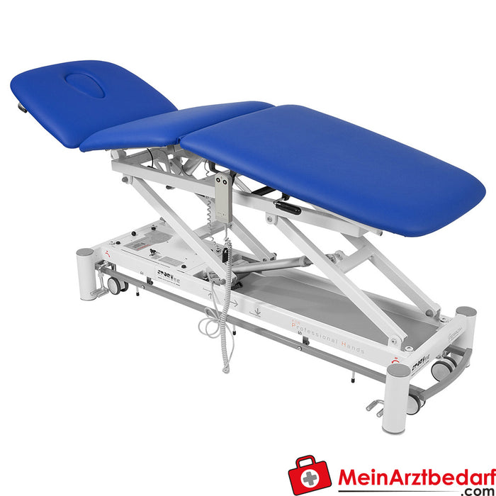 Table de thérapie Smart ST3 DS position du toit, système de levage de la roue et commutation circulaire, bleu
